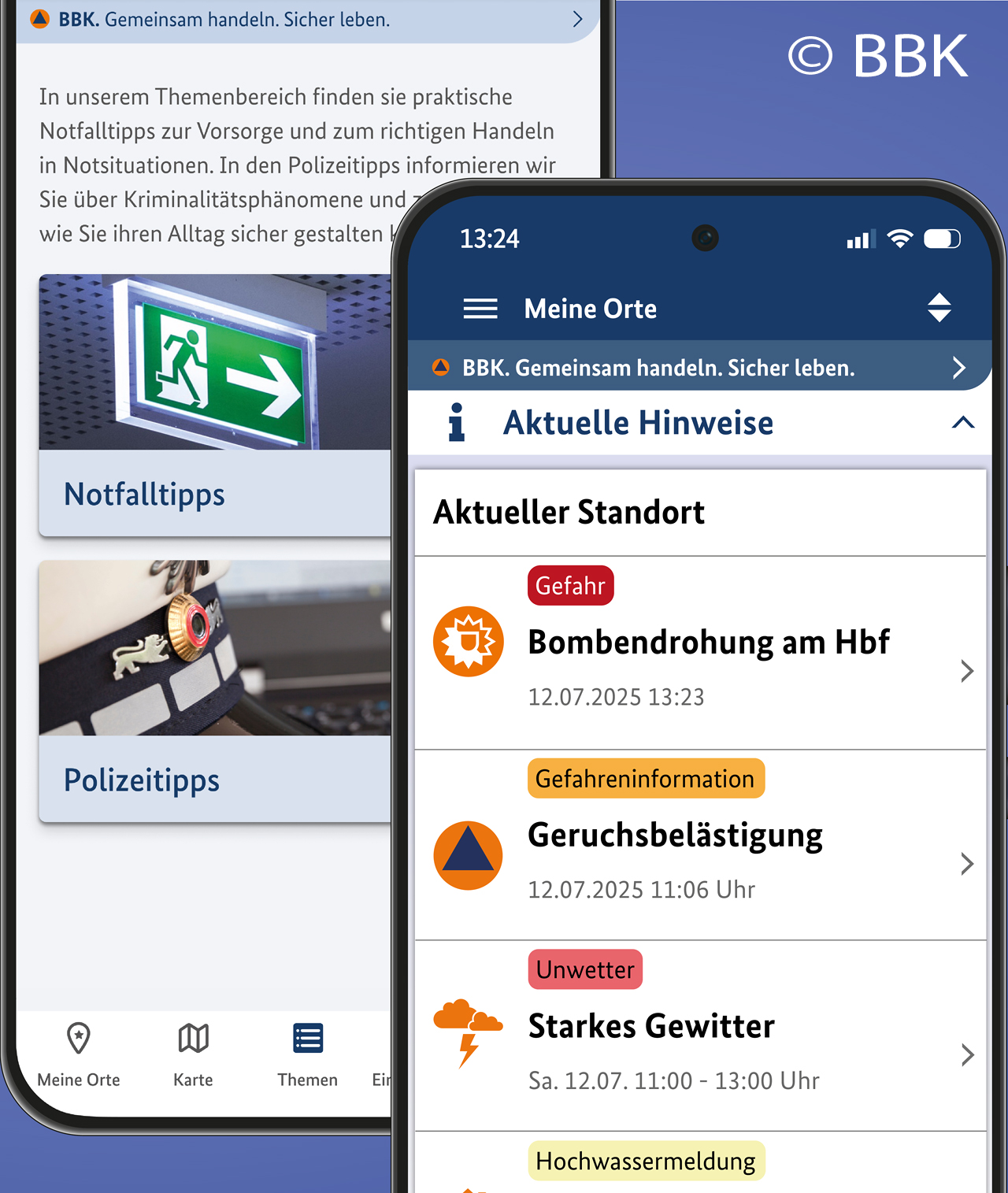 Die Warn-App NINA ist 10 Jahre alt. Gerade erhält sie neue Funktionalitäten. Foto: BBK