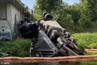 Verunglückter Lkw