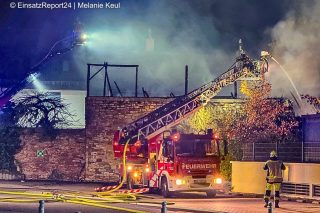 Brandbekämpfung per Drehleiter