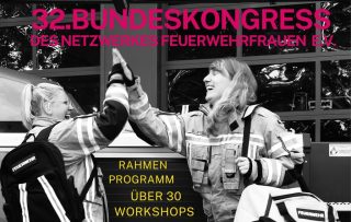 Plakat 32. Bundeskongress der Feuerwehrfrauen vom 29.-31. Oktober 2026