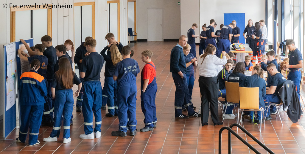 Viele kreative Ideen entstanden bei den Workshops der JF Baden-Württemberg. Foto: Feuerwehr Weinheim