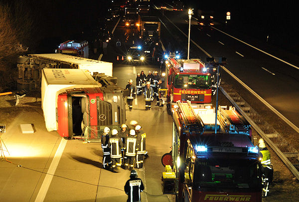 Lkw-Unfall auf der A 24. Foto: Christian Nimtz Lkw-Unfall auf der A 24. Foto: Christian Nimtz