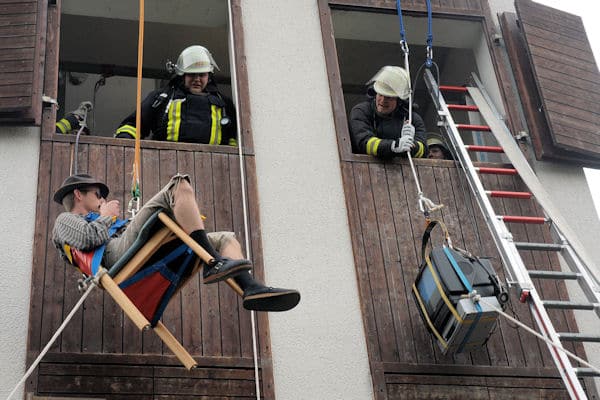 Kuriose Höhenretter. Foto: Jörg Büdenbender