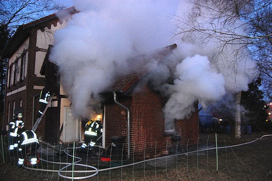 Feuer in Hambergen: Bei diesem Brand stirbt ein Mann. Foto: Polizei
