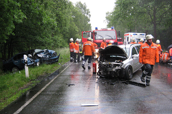 Tödlicher Unfall auf der B191 zwischen Celle und Eschede bei Burghorn. Eine 21-Jährige erlag ihren Verletzungen. Foto: Polizei