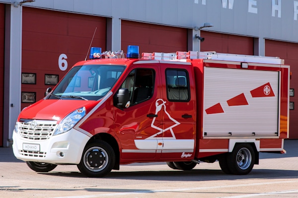 Opel Movano als KLF mit Ziegler-Aufbau, ebenfalls auf dem Opel-Stand bei der RETTmobil zu sehen. Foto: Opel