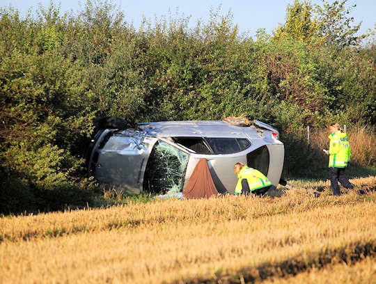 Tödlicher Unfall auf der A4 bei Bautzen. Foto: Christian Essler