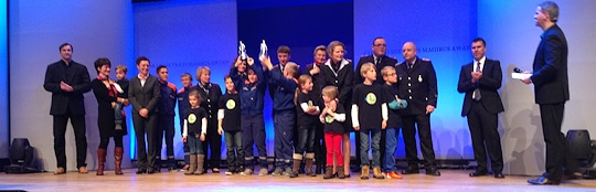 Kinder- und Jugendfeuerwehr Bierden: Gewinner des Conrad Dietrich Magirus-Preises 2013. Foto: Hegemann