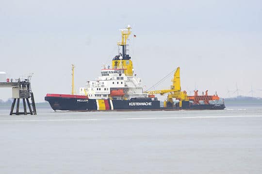 Mehrzweckschiff Mellum der Küstenwache. Foto: Preuschoff