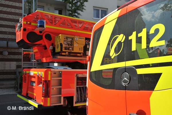 PKW Brand in der Tiefgarage des Altenheimes Steingausift in Kirchheim
