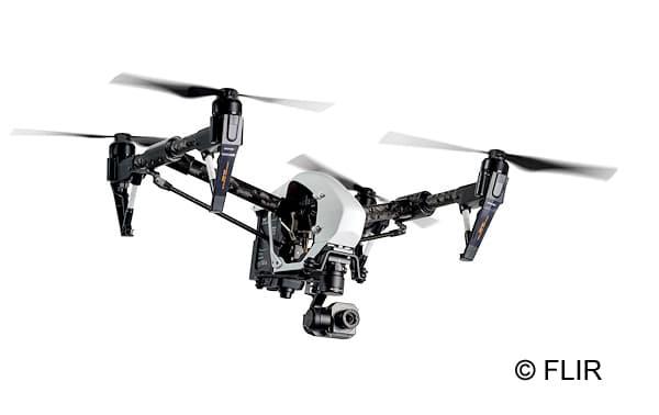 In Kooperation mit DJI bietet FLIR Drohnensets mit Wärmebildkamera an. Foto: FLIR