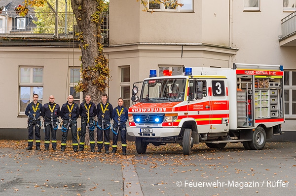 Auf Wache 3 sind die Höhenretter angesiedelt. Ihnen stehen ein GW-HöhRett (Bild) und ein MZF-HöhRett zur Verfügung.