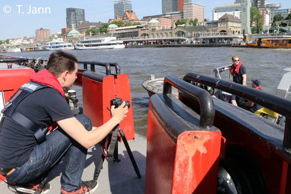 Dreh im Hafen